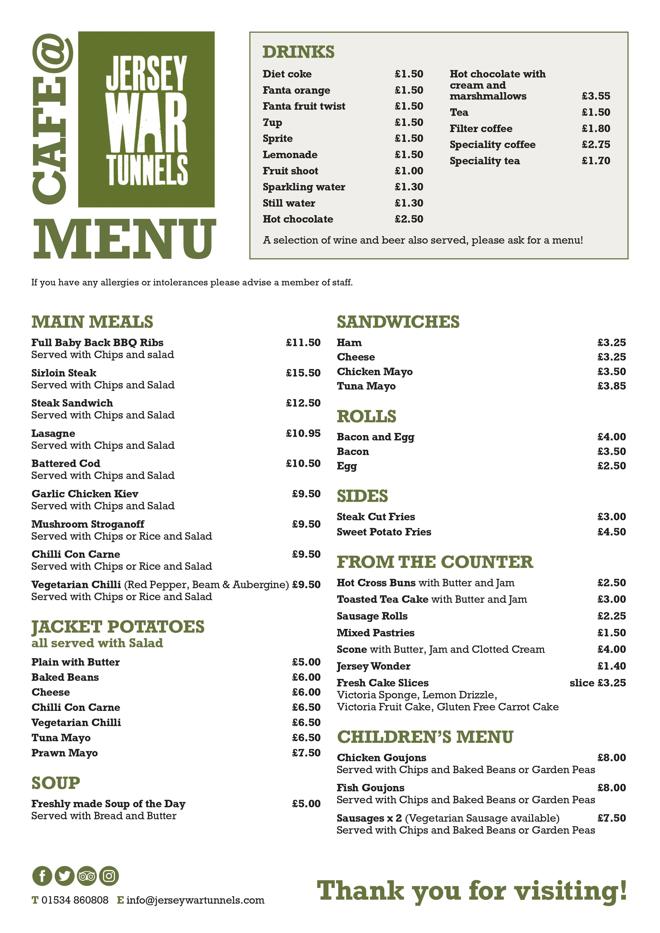 Café The War Tunnels Jersey War Tunnels